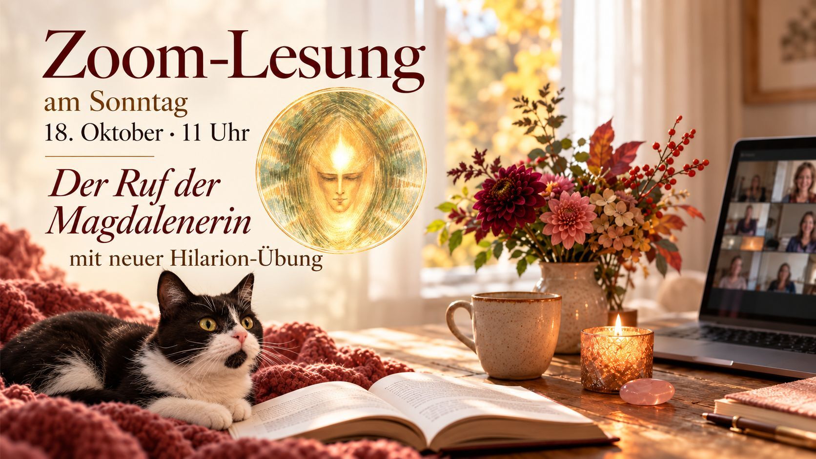 Zoom Lesung 2 + Hilarion Übung